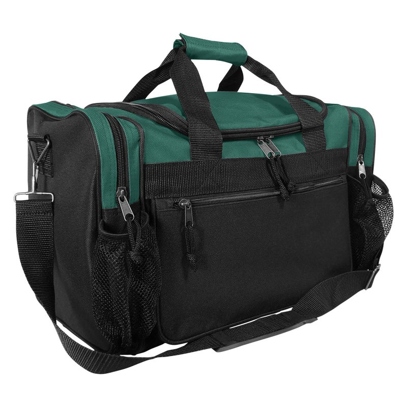 DALIX 17" Duffle Bag Front Mesh Pockets in Green - Image 1